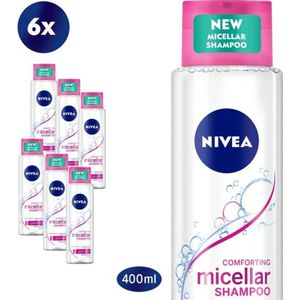 NIVEA Comforting Micellar Shampoo - 6 x 400 ml - Voordeelverpakking