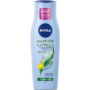 NIVEA 2-in-1 Care Express milde shampoo & conditioner (250 ml), intensieve verzorgingsshampoo met aloë vera, haarshampoo voor verzorging in een mum van tijd