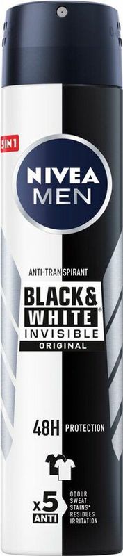 Nivea Men Deodorant Spray Invisible for Black & White 200 ml