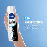 NIVEA Invisible For Black & White Pure - 6 x 150 ml - Voordeelverpakking - Deodorant Spray