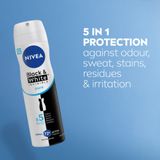 NIVEA Invisible For Black & White Pure - 6 x 150 ml - Voordeelverpakking - Deodorant Spray