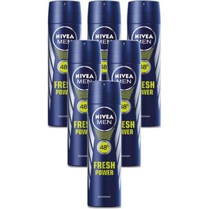 Nivea Men Deodorant - Fresh Power - 6 x 150 ml - Voordeelverpakking