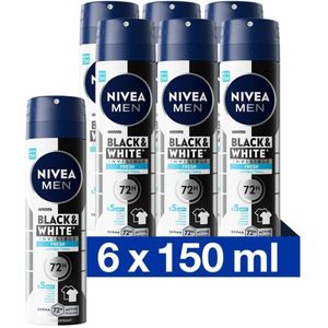 NIVEA - Deodorant Spray - Black & White Invisible - 150 ml - Multiverpakking