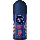 NIVEA MEN Dry Impact Deodorant Roller - 6 x 50 ml - Voordeelverpakking