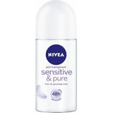 NIVEA Pure & Sensitive - 6 x 50 ml - Voordeelverpakking - Deodorant Roller