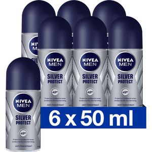 NIVEA MEN Silver Protect Dynamic Power Anti-Transpirant Deo Roller - Deodorant - 6 x 50 ml - Voordeelverpakking