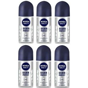 6x Nivea Men Deodorant Roller Silver Protect Dynamic Power 50 ml