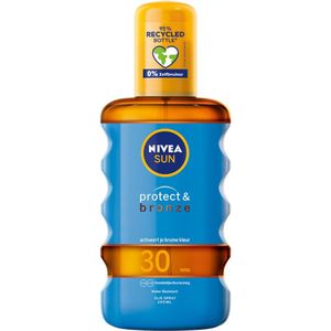 NIVEA SUN Protect & Bronze Zonnebrand Olie Spray - SPF 30 - Waterproof - Met pro-melanine extract - 200 ml
