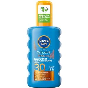 NIVEA Sun Protect & Bräune zonnespray SPF 30 (200 ml), zonnecrème met pro-melanine-extract voor een gelijkmatige bruining, directe zonwering met UVA/UVB-filtersysteem