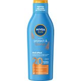 NIVEA SUN Protect & Bronze Zonnemelk - SPF 20 - Zonnebrand Melk - Met pro-melanine extract - Beschermt en ondersteunt een bruine kleur - Zonbescherming - 200 ml