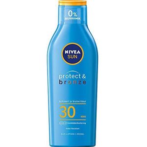 1+1 gratis: Nivea Sun Protect & Bronze Zonnemelk SPF 30 200 ml