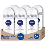 NIVEA - Talc Sensation - Roll-On Deodorant - 6 x 50 ml