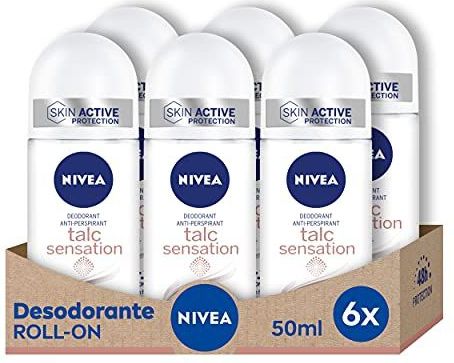 Nivea Talc Sensation Roll-On Deodorant - 6 x 50 ml