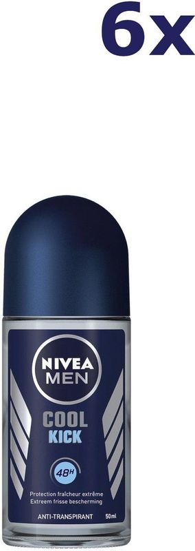 Nivea Men - Cool Kick - Deodorant Roll-on - 6 Stuks - 50 ml