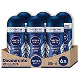 NIVEA - Men Protect & Care - Deodorant Roll-On - 6 x 50 ml - 0% Alcohol
