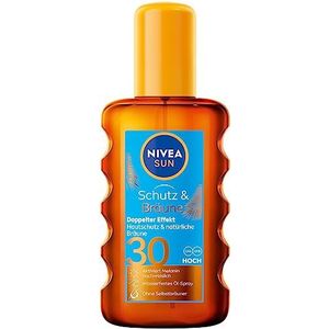 NIVEA Sun beschermings- en bruiningsspray SPF 30 (200 ml), zonnecrème met pro-melanine-extract voor een gelijkmatige bruining, onmiddellijke zonwering met UVA/UVB-filtersysteem