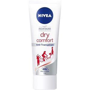 NIVEA Dry Comfort Deodorant crème, anti-transpirant voor elke dagelijkse situatie, deodorant met 48 uur bescherming, 1 stuk