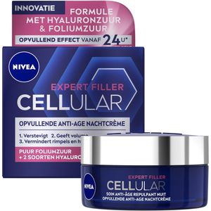 NIVEA CELLular Expert Filler Anti-Age - Nachtcrème - Ouder wordende huid - Hyaluronzuur - Collageen - 50 ml