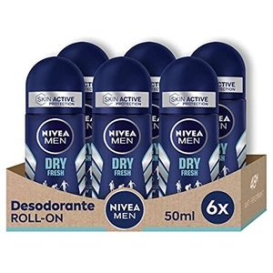 NIVEA - Men Dry Fresh - Deodorant - 6 x 50 ml - Roll-on