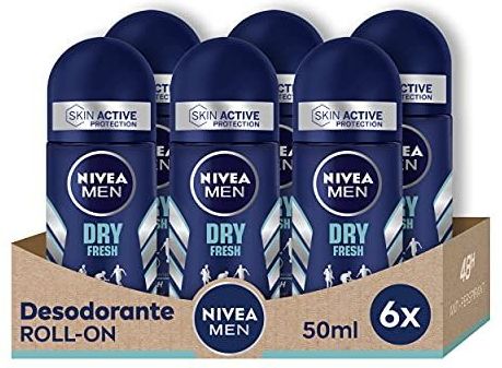 NIVEA - Men Dry Fresh - Deodorant - 6 x 50 ml - Roll-on