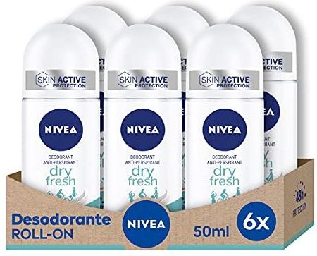 NIVEA - Dry Comfort Fresh - Deodorant Roll-on - 6 stuks - 50 ml - 72 uur bescherming