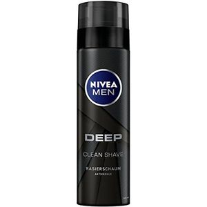 Nivea Scheerverzorging voor mannen, Deep Control Clean Shave scheerschuim, verpakking van 2 stuks (2 x 200 ml)