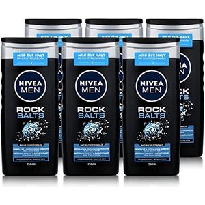 Nivea douchegel Men Rock Salts, set van 6 stuks, 250 ml