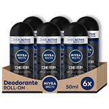 Nivea - Men Deep - Deodorant - 48 uur bescherming - 6 x 50 ml