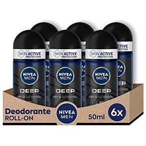 Nivea - Men Deep - Deodorant - 48 uur bescherming - 6 x 50 ml
