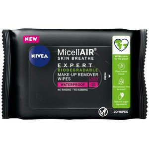 NIVEA MicellAIR Expert Make-up Remover Wipes Waterproof 20 st