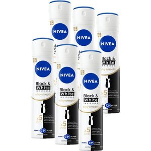 NIVEA - Black & White Silky Smooth - Deodorant Spray - 150ml - Alcoholvrij
