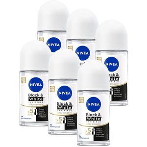 NIVEA - Black & White Silky Smooth - Deodorant Roller - 50ml