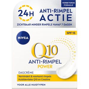 NIVEA Q10 Power Anti-Rimpel Dagcrème - SPF 15 - Alle huidtypen - Met Q10 en creatine - 50 ml