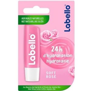 Labello - Soft Rose - Lippenbalsem - 4,8 gram - Hydrateert en Verzorgt