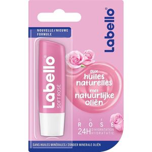 Labello Lippenbalsem Soft Rosé 24H - lipbalm met natuurlijke oliën - droge lippen