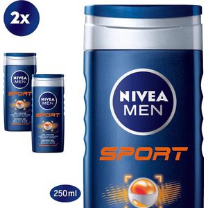 NIVEA MEN Sport Douchegel - 2 x 250 ml - Voordeelverpakking
