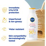 NIVEA - Sun Sensitive Anti-Allergie Zonnemelk - SPF 50 - 12 x 200 ml - Voordeelverpakking