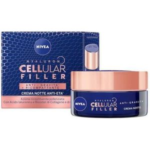 NIVEA CELLULAR EXPERT LIFT Multidimensionale anti-aging nachtcrème, 50 ml, nachtgezichtscrème met pure bakuchiol en 2 soorten hyaluronzuur, anti-rimpel nachtcrème