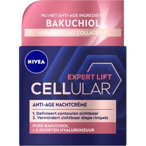 NIVEA CELLular Expert Lift Anti-Age Nachtcrème - Alle huidtypen - Met Bakuchiol en Hyaluronzuur - 50 ml