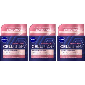 3x Nivea Cellular Filler Nachtcrème Elasticity 50 ml