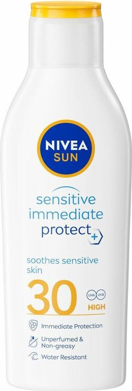 NIVEA - SUN Sensitive Immediate Protect - Zonnemelk - SPF 30 - Parfumvrij