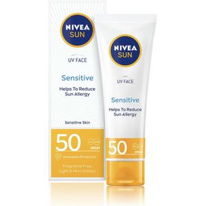 Nivea - Sun UV Face Soothing Sensitive Cream - Zonnebrand - SPF50