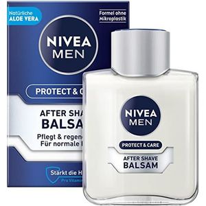 NIVEA MEN Protect & Care After Shave Balsem (100 ml), rustgevende aftershave, huidverzorging na het scheren met aloë vera en pro vitamine B5