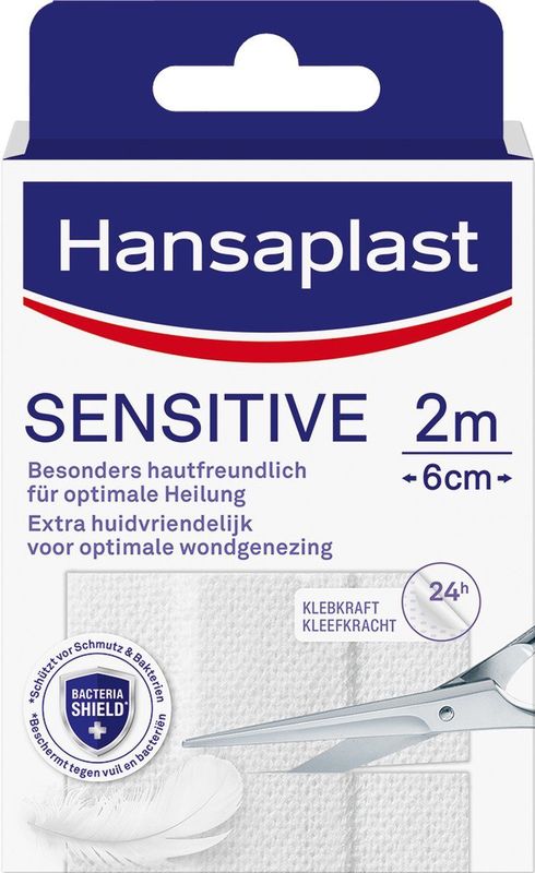 Hansaplast Sensitive Pleisters - Wondpleisters - Wondverzorging - 2m x 6cm