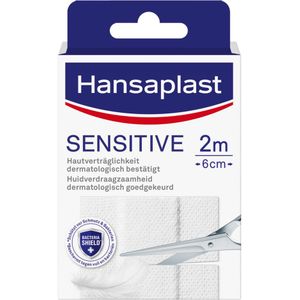 Hansaplast - Sensitive - Wondverband op Rol - 2 m x 6 cm - Hypoallergeen