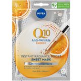 NIVEA - Q10 Energy - Gezichtsmasker - 1 Stuk - Vegan Formule