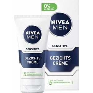 Nivea Men Sensitive - Gezichtscrème - 2 x 75 ml - Vochtinbrengende Crème voor Mannen met Gevoelige Huid