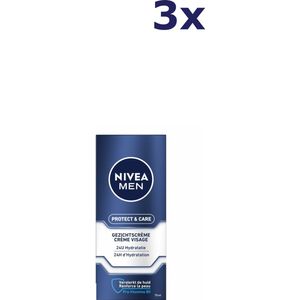 3x Nivea men protect gezichtscreme 75ML