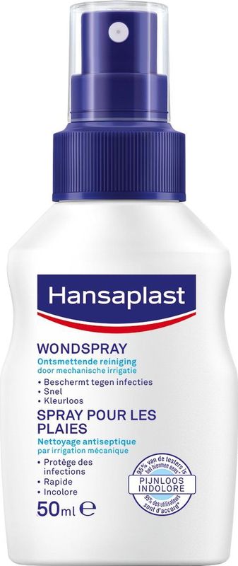 Hansaplast Wondspray - Wondreiniging - Wondontsmetting - 50ml