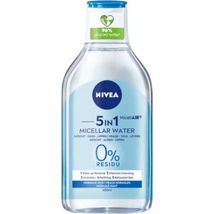 5x Nivea Visage micellair water verfrissend 5 in 1 normale huid 400ML